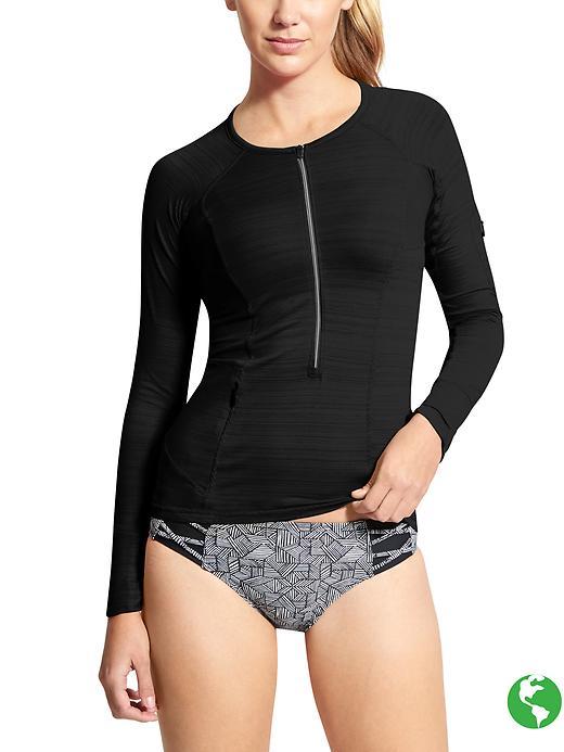 Athleta Womens Pacifica Upf Top 3.0 Size L - Black