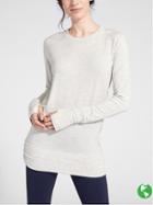 Athleta Womens Studio Cinch Sweatshirt Size L - Light Grey Heather