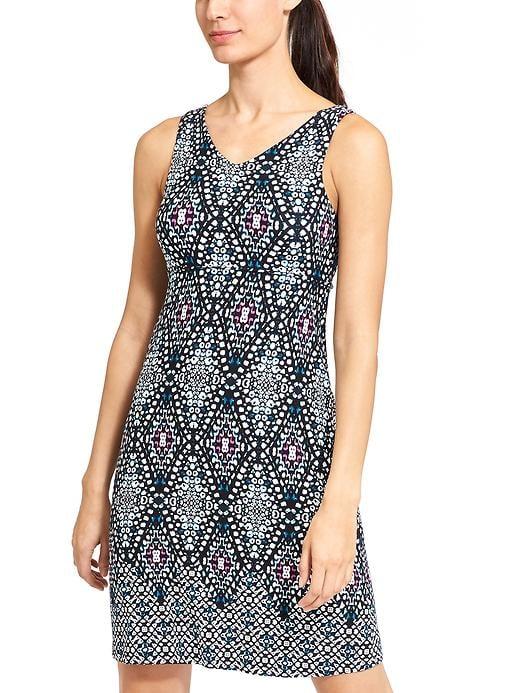 Athleta Womens Printed Santorini Dress 3.0 Size L Tall - Batik Diamond