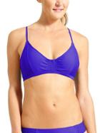 Athleta Womens Smocked Bikini Size 32b/c - Powerful Blue