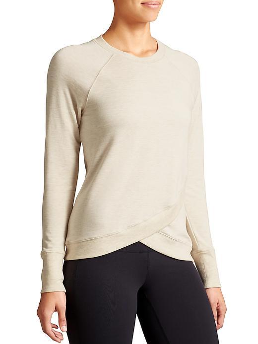 Athleta Womens Criss Cross Sweatshirt Size 1x Plus - Oatmeal Heather