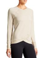 Athleta Womens Criss Cross Sweatshirt Size 1x Plus - Oatmeal Heather