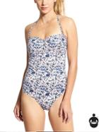 Athleta Womens Barbados Bandeau One Piece Size Xl - Multi Print