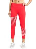 Athleta Womens Reflective Detail Sonar 7/8 Tight Size L Tall - Red It Neon