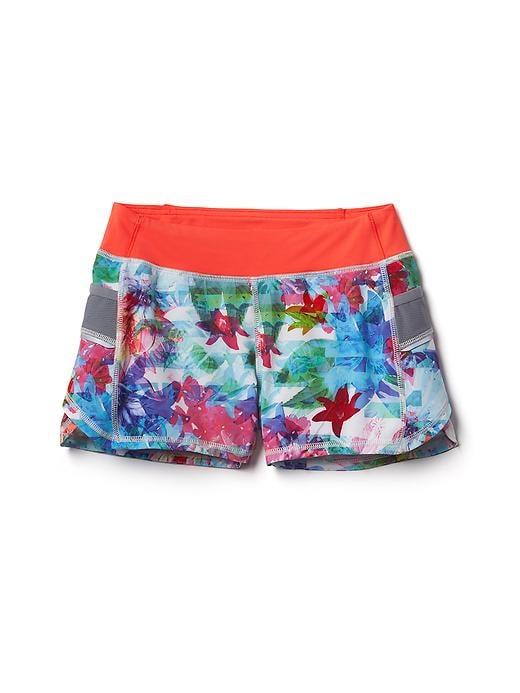Athleta Printed Record Breaker Short Size L/12 - Tropical Flora