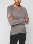 Athleta Womens Serenity Criss Cross Sweatshirt Silver Bells Size 2x