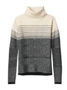 Athleta Womens Merino Fireside Sweater Size M - Black/dove
