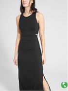 Athleta Womens Cut Out Maxi Dress Size L - Black