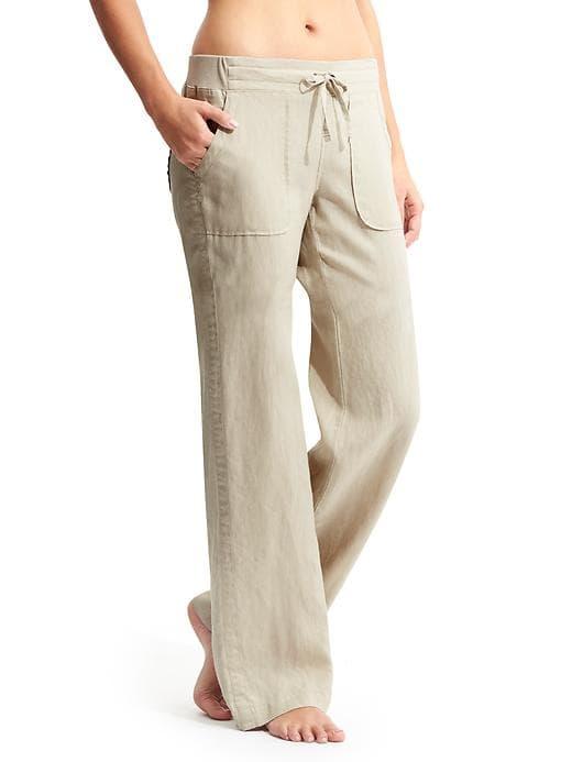 Athleta Womens Linen Pant Ecru Size 4