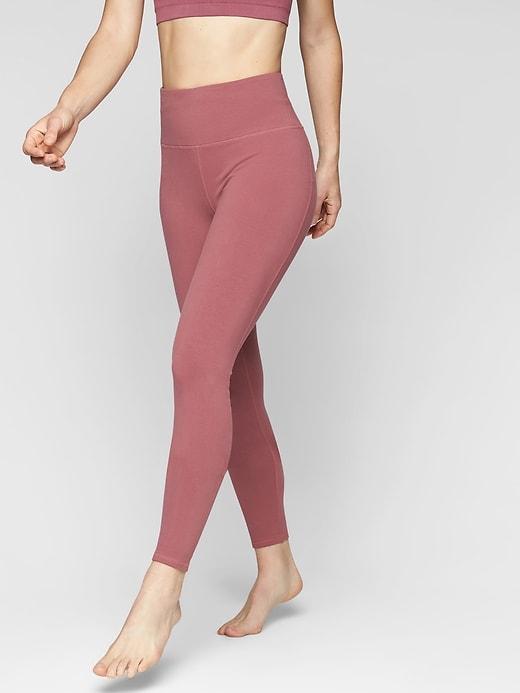 Athleta Womens Organic Cotton Be Present Tight Crushed Berry Size Xl