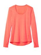 Athleta Womens Shadow Stripe Chi Top Ember Orange Size Xl