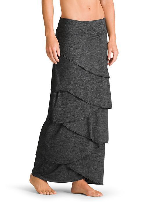 Athleta Womens Feather Falls Maxi Skirt Size Xs - Black