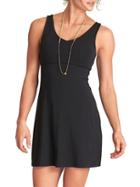 Athleta Womens Solid Santorini 2 Dress Size L - Black