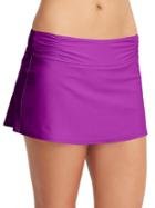 Athleta Womens Shirred Band Swim Skirt 2 Size L - Jazzy Purple