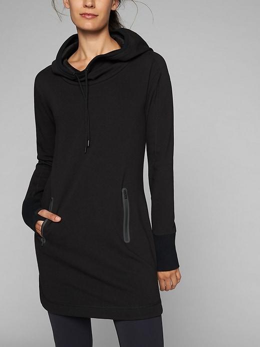 Athleta Womens Cozy Karma Dress Black Size M