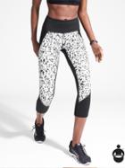 Athleta Womens Printed Stealth Trucool Capri Size S Tall - White