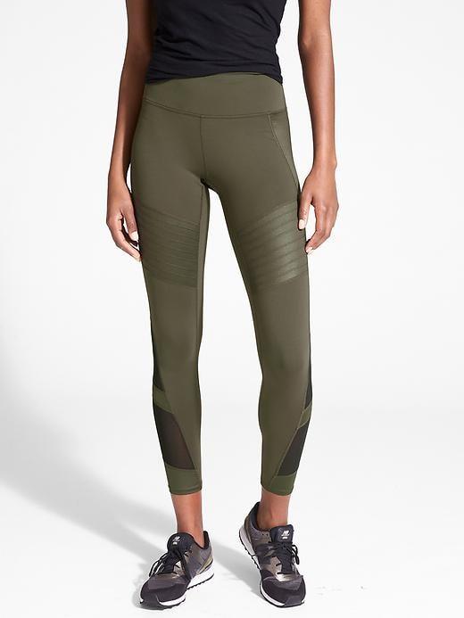 Athleta Womens High Rise Powerful Gleam Tight Size M Tall - Ancient Forest