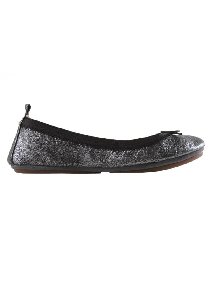 Sandrine Crackled Metallic Flat By Yosi Samra