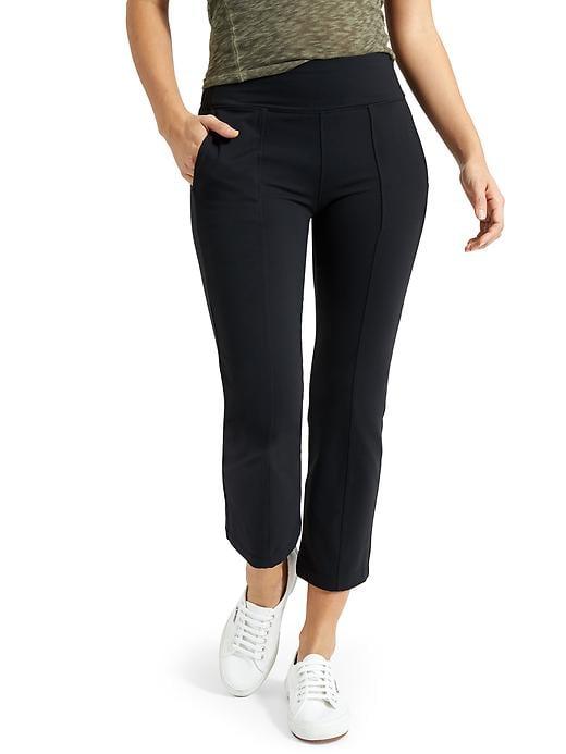 Athleta Womens Metro Crop Kick Flare Size L Tall - Black
