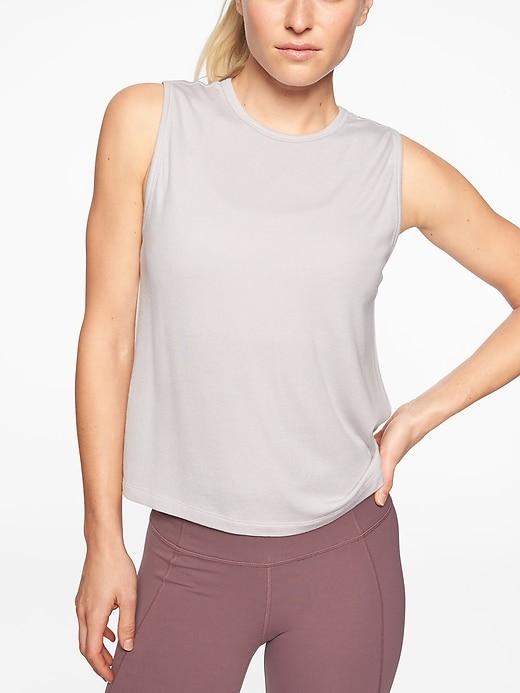 Athleta Womens Revive Crop Tank Fog Size Xl