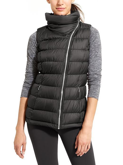 Athleta Womens Downabout Vest Size L Petite - Black