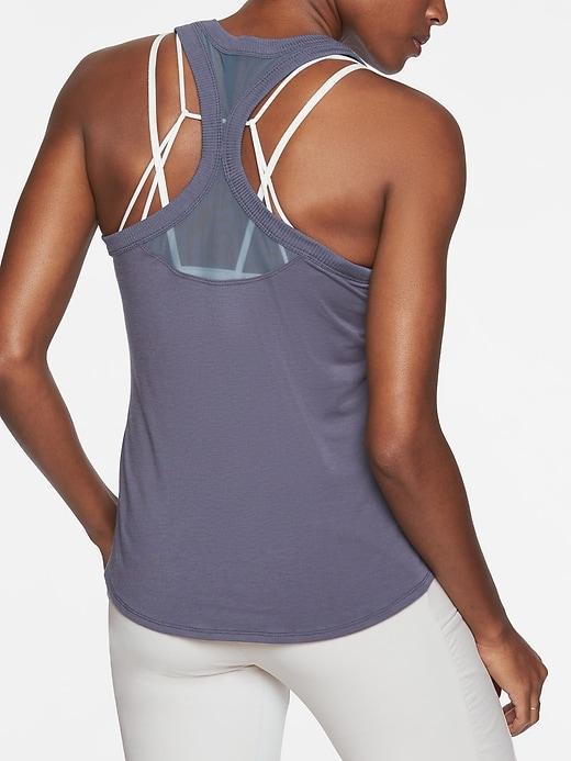 Athleta Womens Topanga Racerback Tank Stormy Sky Size Xxs