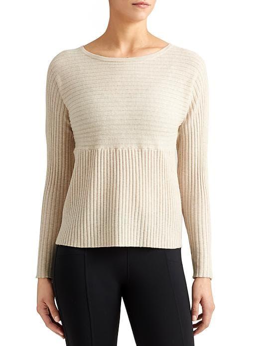 Athleta Womens Merino Hayes Sweater Oatmeal Heather Size S