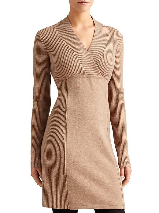 Athleta Womens Chalet Sweater Dress Size L Tall - Camel Heather