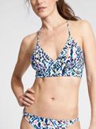 Athleta Womens Sun Flare Strappy Bikini Multi Print Size Xl