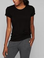 Athleta Womens Ultimate Side Knot Tee Black Size S
