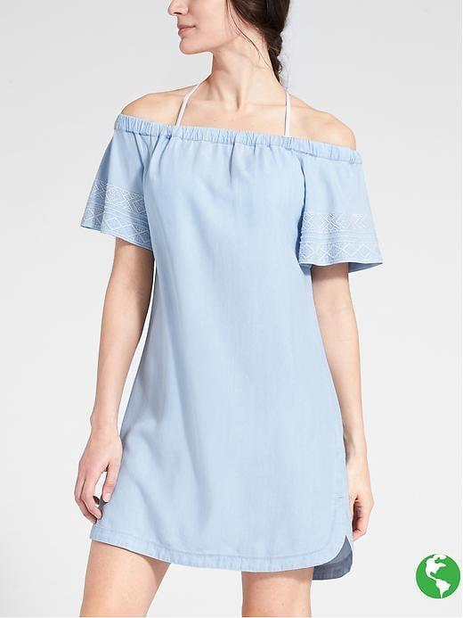 Athleta Womens Chambray Riviera Cover-up Size Xl - Light Indigo