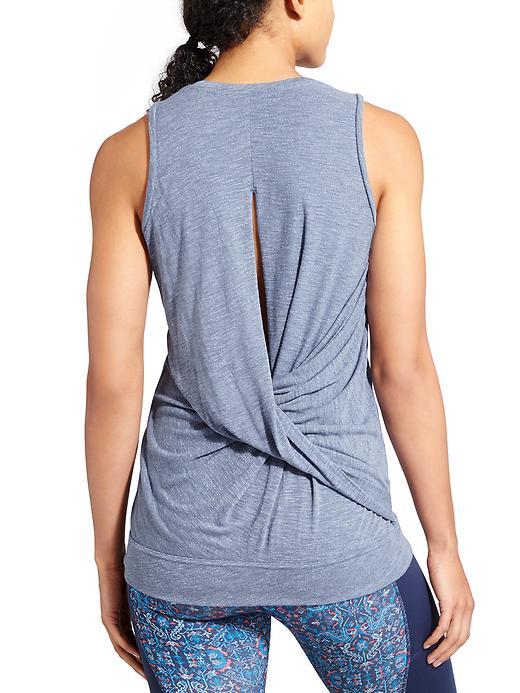 Athleta Womens Siro Twist Back Tank Size L - Smooth Sailing Heather