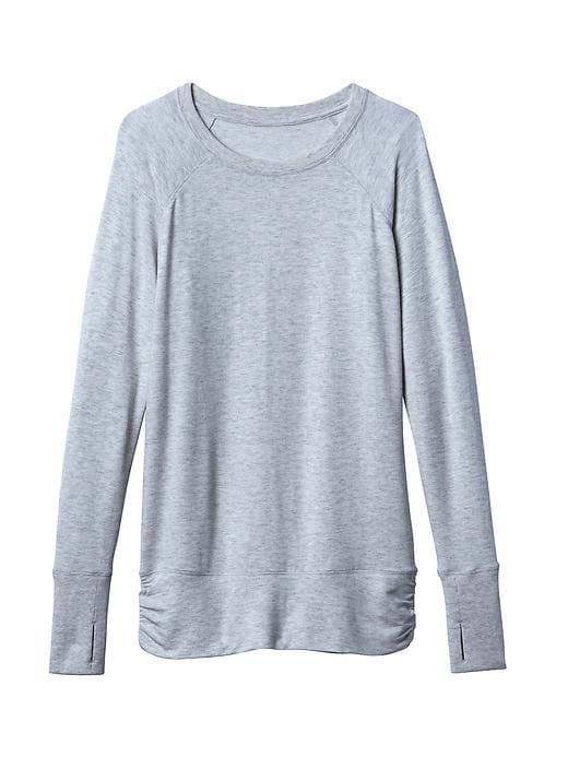 Athleta Womens Studio Cinch Sweatshirt Size L - Light Navy Heather