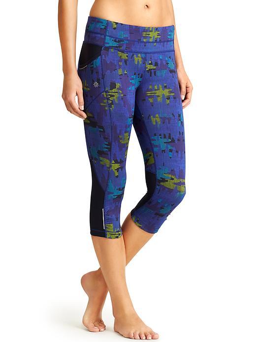 Athleta Womens Camo Be Free Knicker Size L - Navy