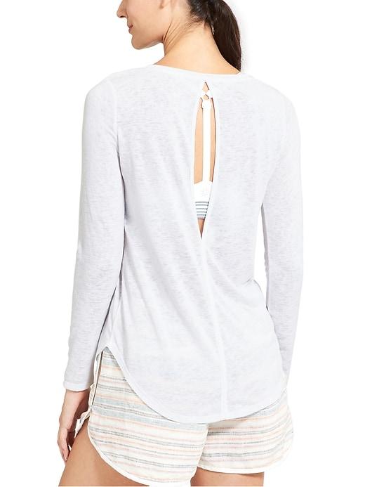 Athleta Womens Cutout Breezy Top Bright White Size L