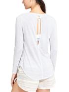 Athleta Womens Cutout Breezy Top Bright White Size L