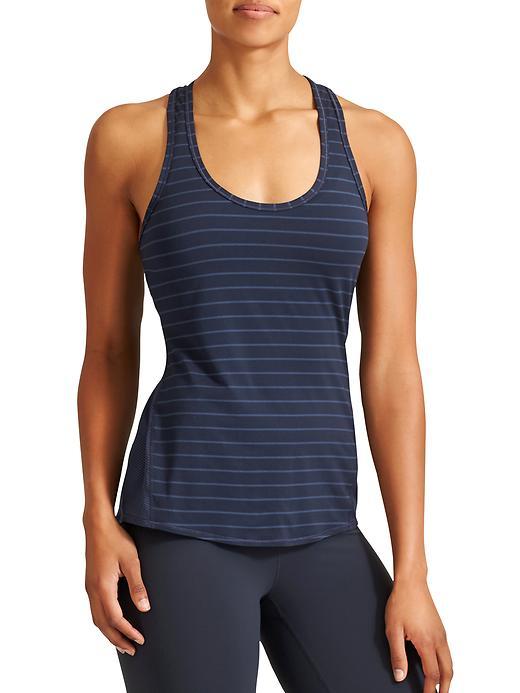 Athleta Womens Chi Tank Varied Stripe Size L - Navy