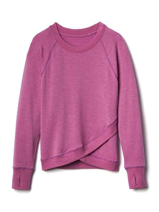 Athleta Criss Cross My Heart Sweatshirt Size S - Magenta Magic Heather