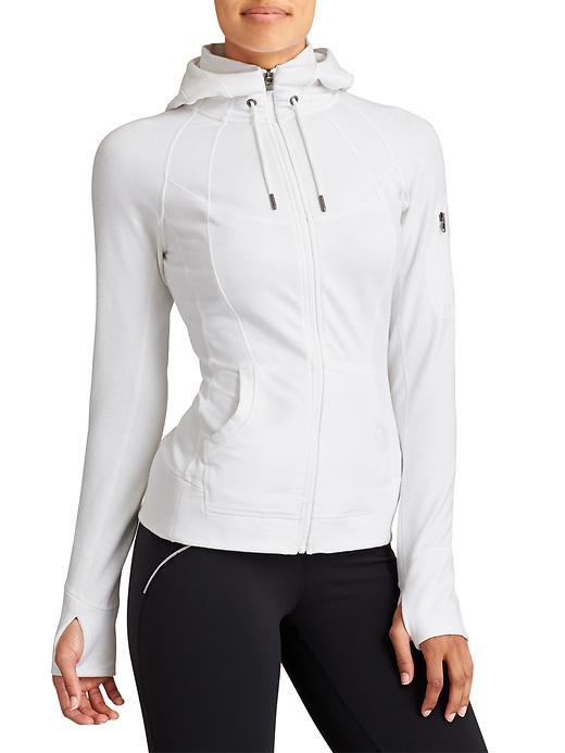 Athleta Womens Slub Strength Hoodie Size L Tall - Bright White