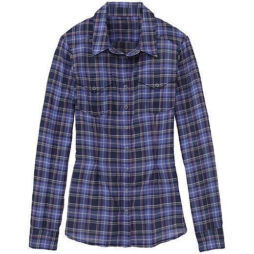 Athleta Tioga Top - Dress Blue Plaid