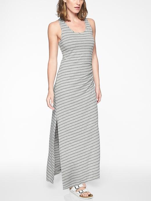 Athleta Womens Playa Maxi Dress Grey/ Black Size 1x