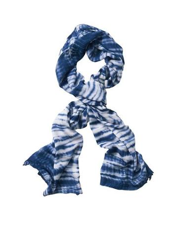Athleta Womens Tie Dye Scarf Navy Size One Size