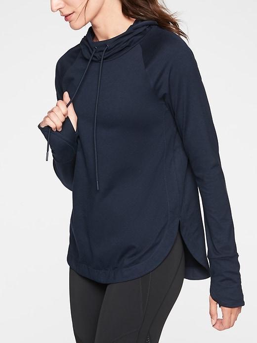 Athleta Womens Uptempo Hoodie Navy Size M