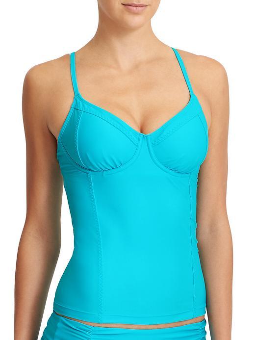 Athleta Womens Kaimana Tankini Size 32b/c Tall - Bora Bora Blue