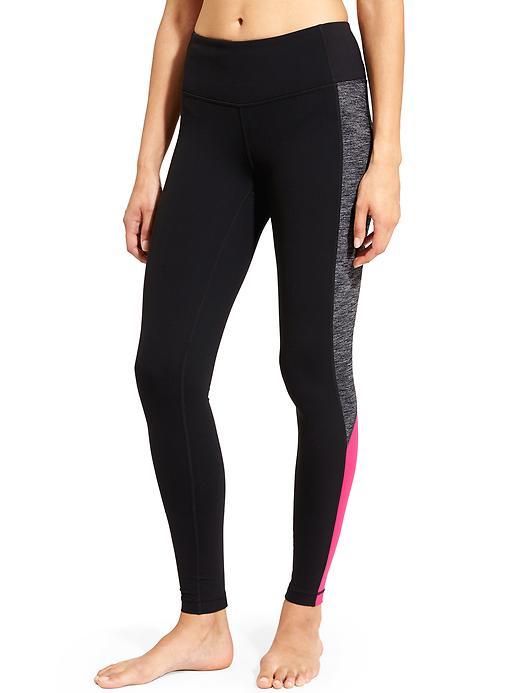 Athleta Womens Colorblock Revelation Tight Size L Tall - Black