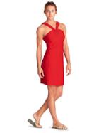 Athleta Womens Kiki Swim Dress Size M Petite - Saffron Red