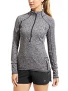 Athleta Womens Running Wild 3.0 Half Zip Size M - Charcoal Heather