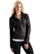 Athleta Strut Leather Jacket - Black