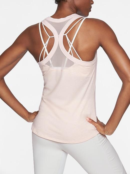 Athleta Womens Topanga Racerback Tank Milkshake Pink Size Xl