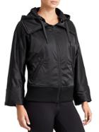 Athleta Womens Uptown Funnel Neck Jacket Size L - Black